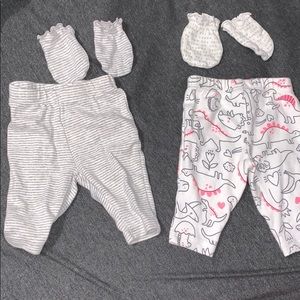Pants and hand mit set